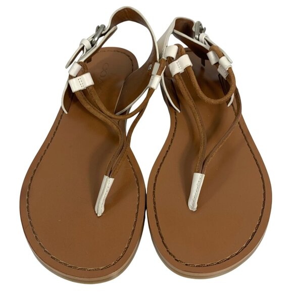 COACH Clarkson Leather Strappy Sandals w/ Silver Hang Tag Charm SZ 5B NWOB - Picture 1 of 5